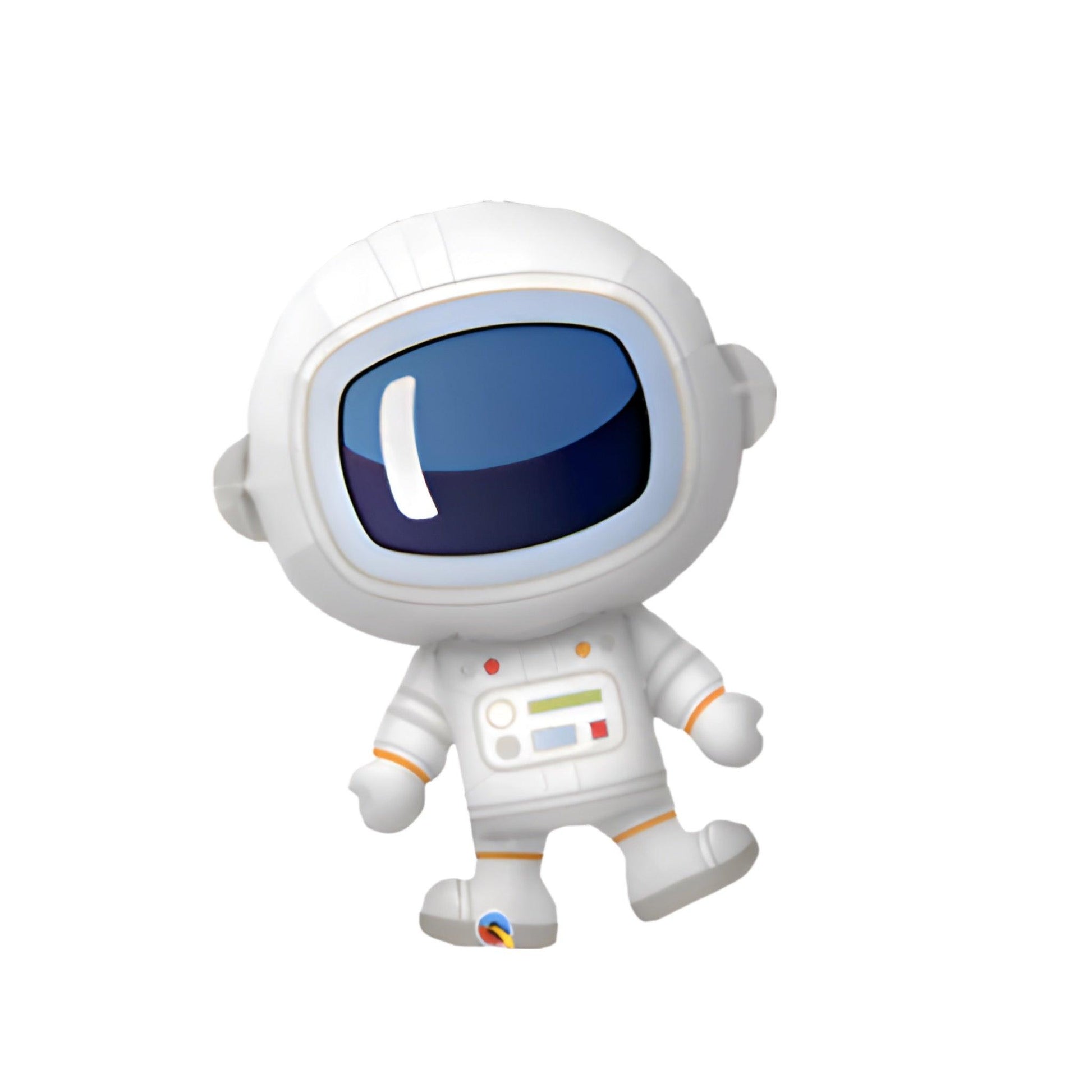 Jumbo Astronaut Balloon in White with navy blue helmet face. 94cm Helium quality