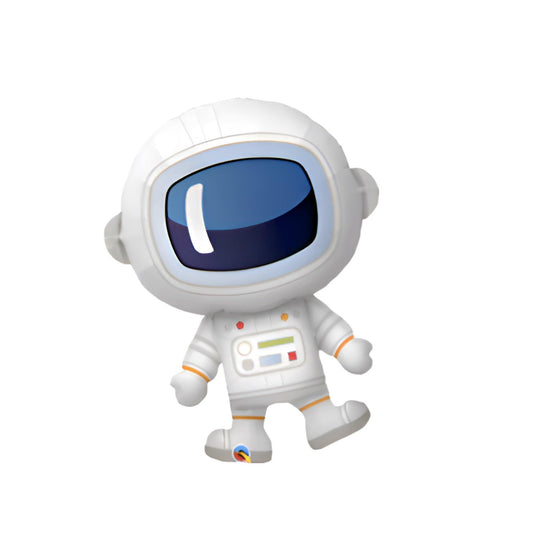 Jumbo Astronaut Balloon in White with navy blue helmet face. 94cm Helium quality