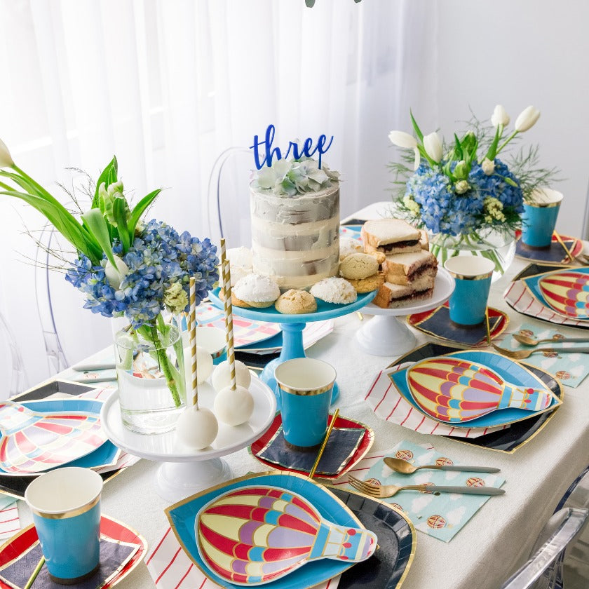 Beautiful Balloon shaped paper plates in red, yellow,blue and lilac