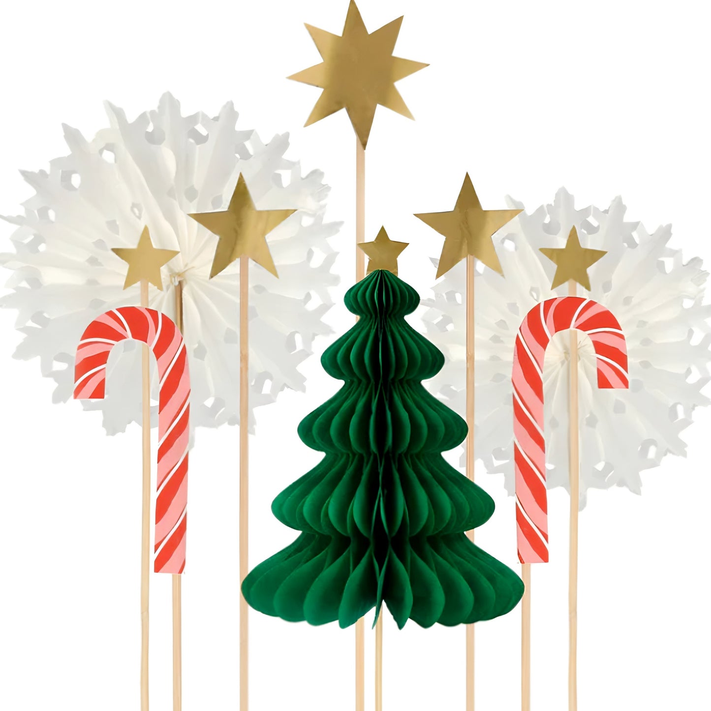 Stunning Christmas Cake Topper Set. 6 Designs.