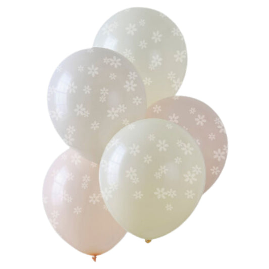 Gorgeous pastel daisy balloon bouquet. 5 pack