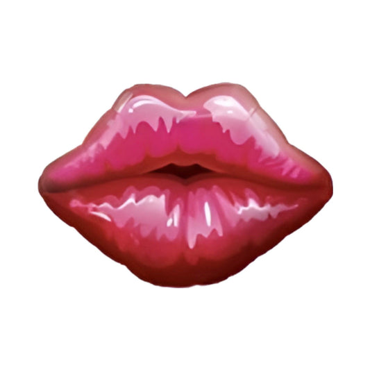 Giant Hot Pink Coloured Lips Balloon. Pouting.