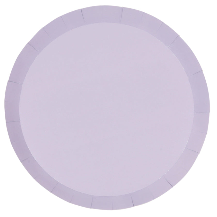 Round Lilac paper Lunch plates