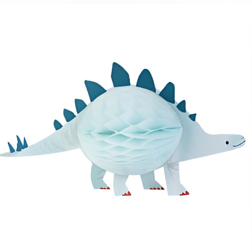 Large green honeycomb stegosaurus decoration by Meri Meri