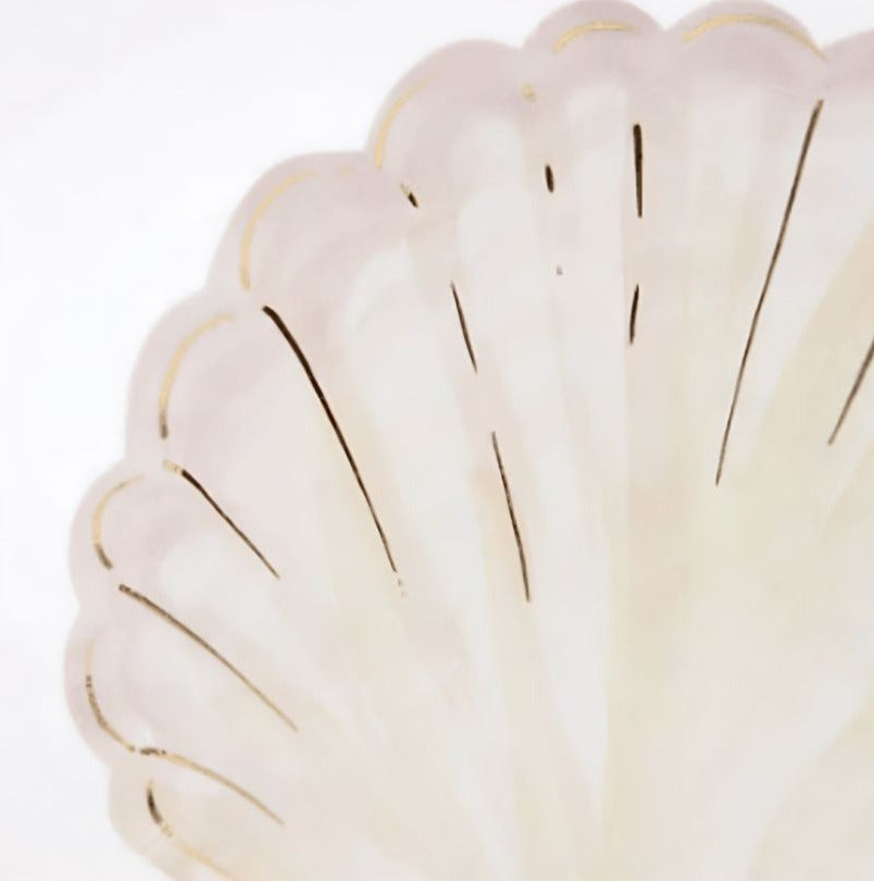 Clam shell paper party plate by Meri Meri