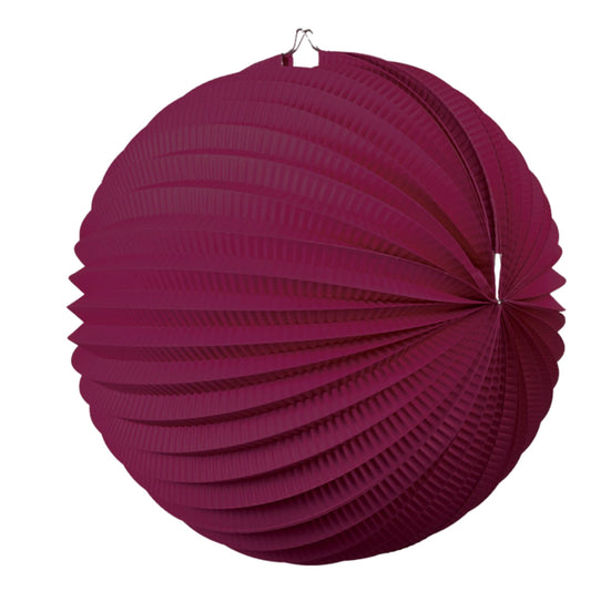 Large paper party lantern in Wildberry. 35cm