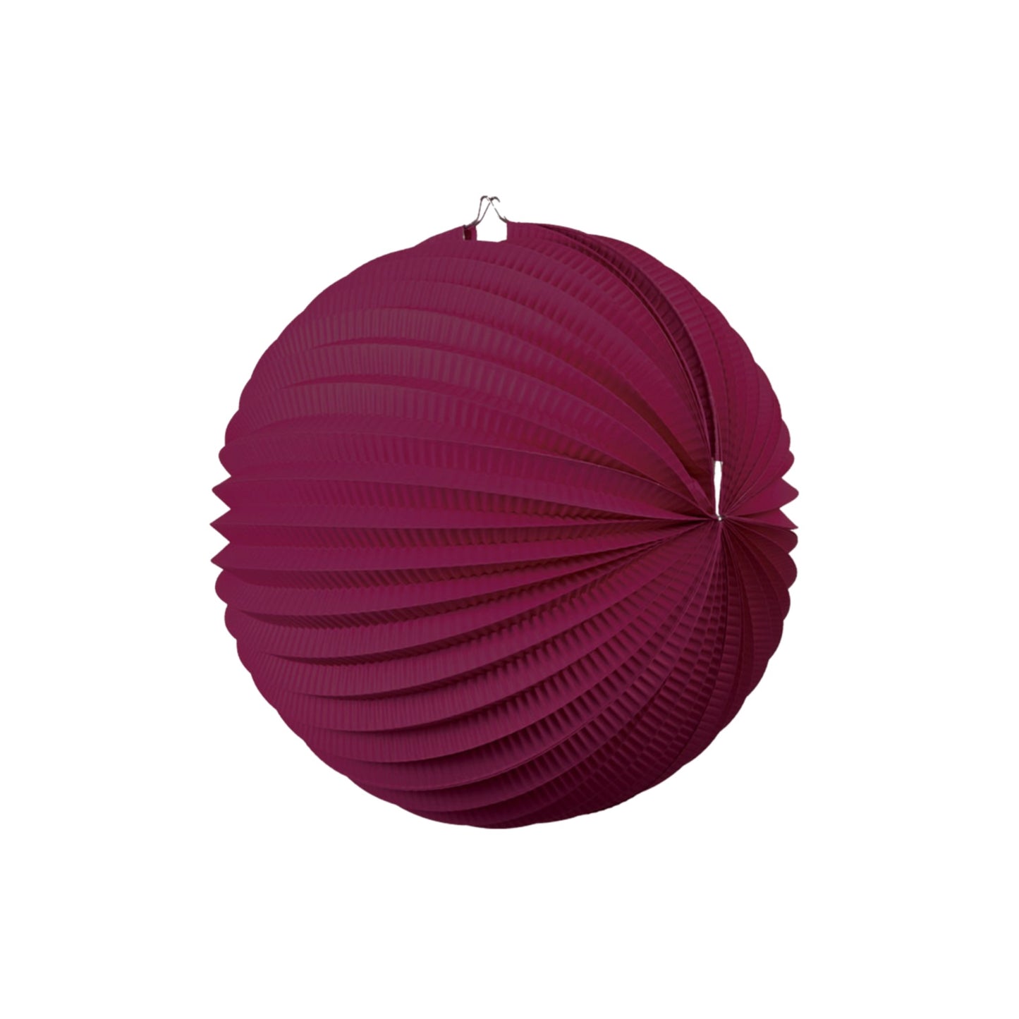 Small Accordion style paper lantern in Wild berry. 25cm