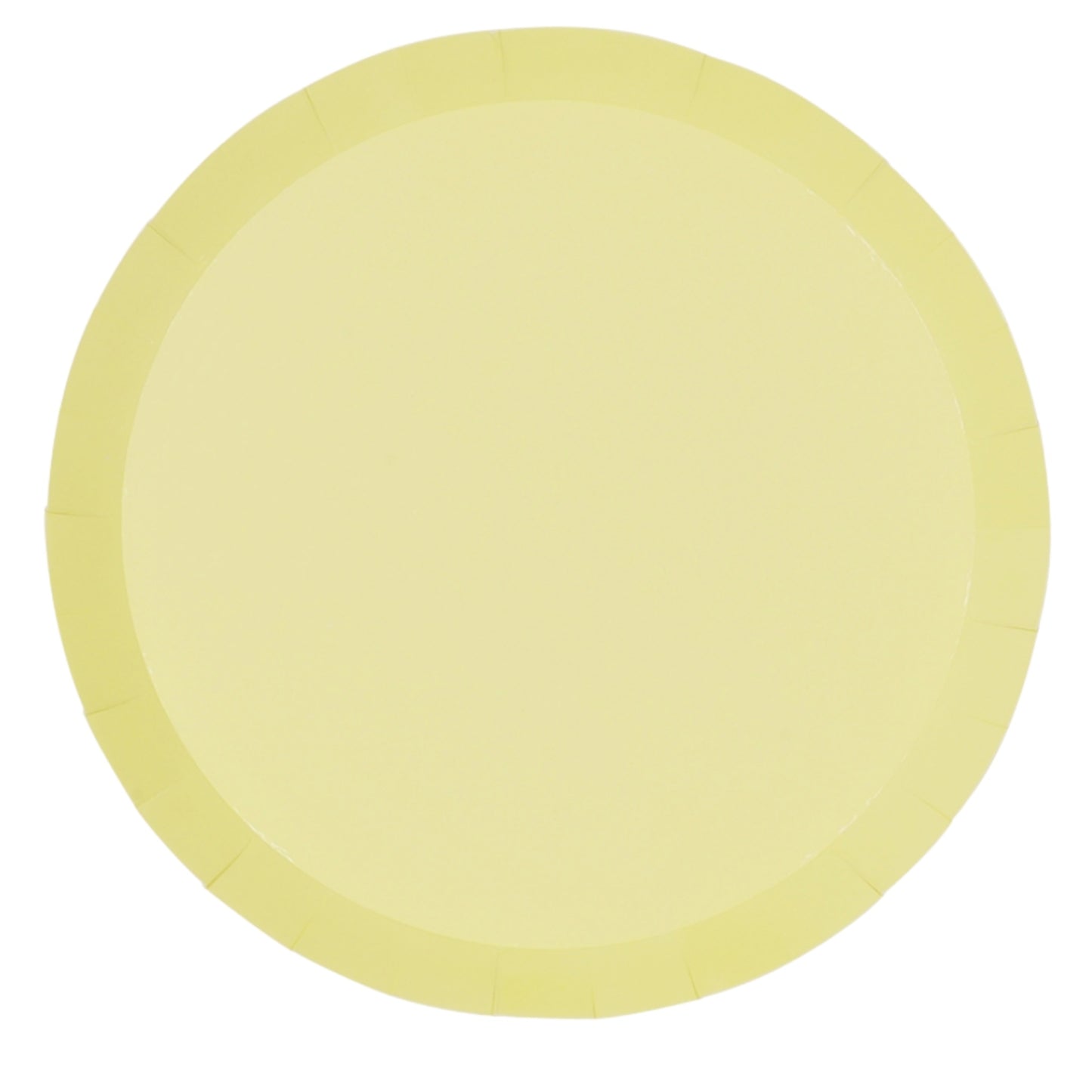 Yellow paper party plates, 23cm