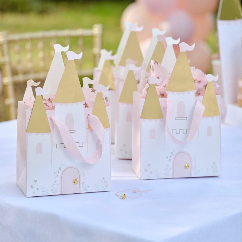Ginger Ray's Princess Castle party bags on table