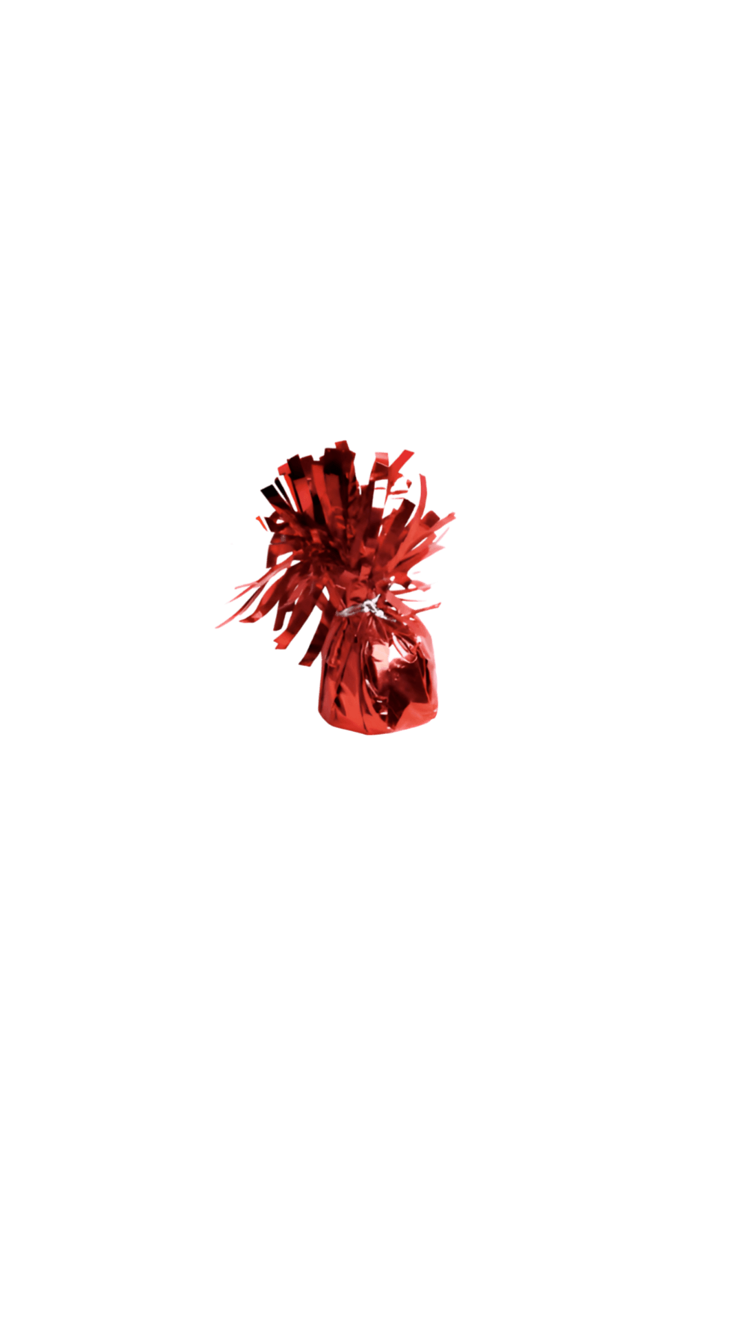 Red balloon weight in shiny foil
