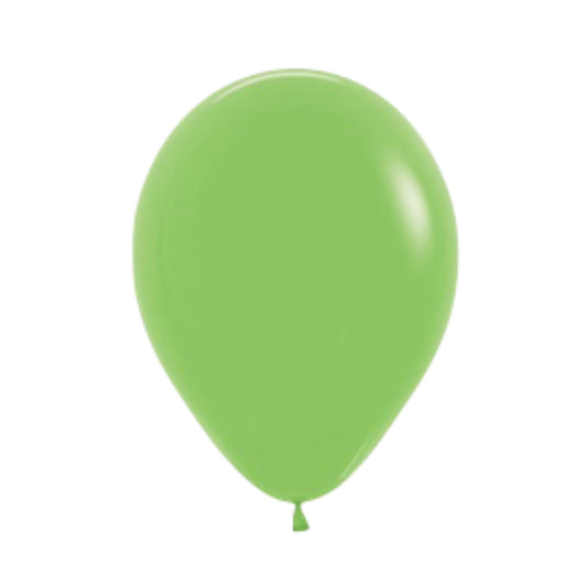 30cm standard size Lime Green coloured balloon. Helium quality
