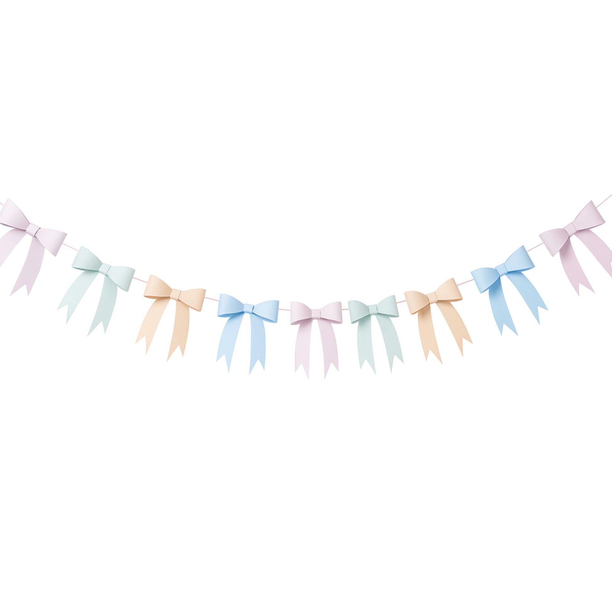 Pastel 3d coloured bow banner 