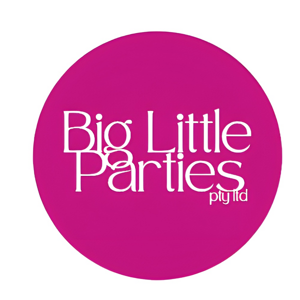 Big Little Parties logo in pink