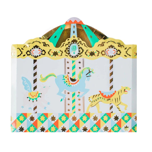 Stunning Large Plate By Daydream Society With Illustrations Of A Carousel In Beautiful Multi Colours