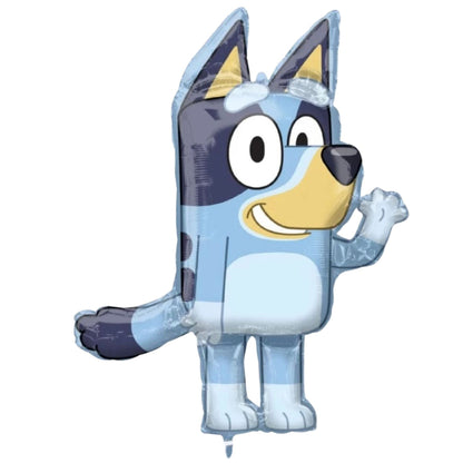 Fantastic large Bluey balloon in blue and yellow mouth and ears
