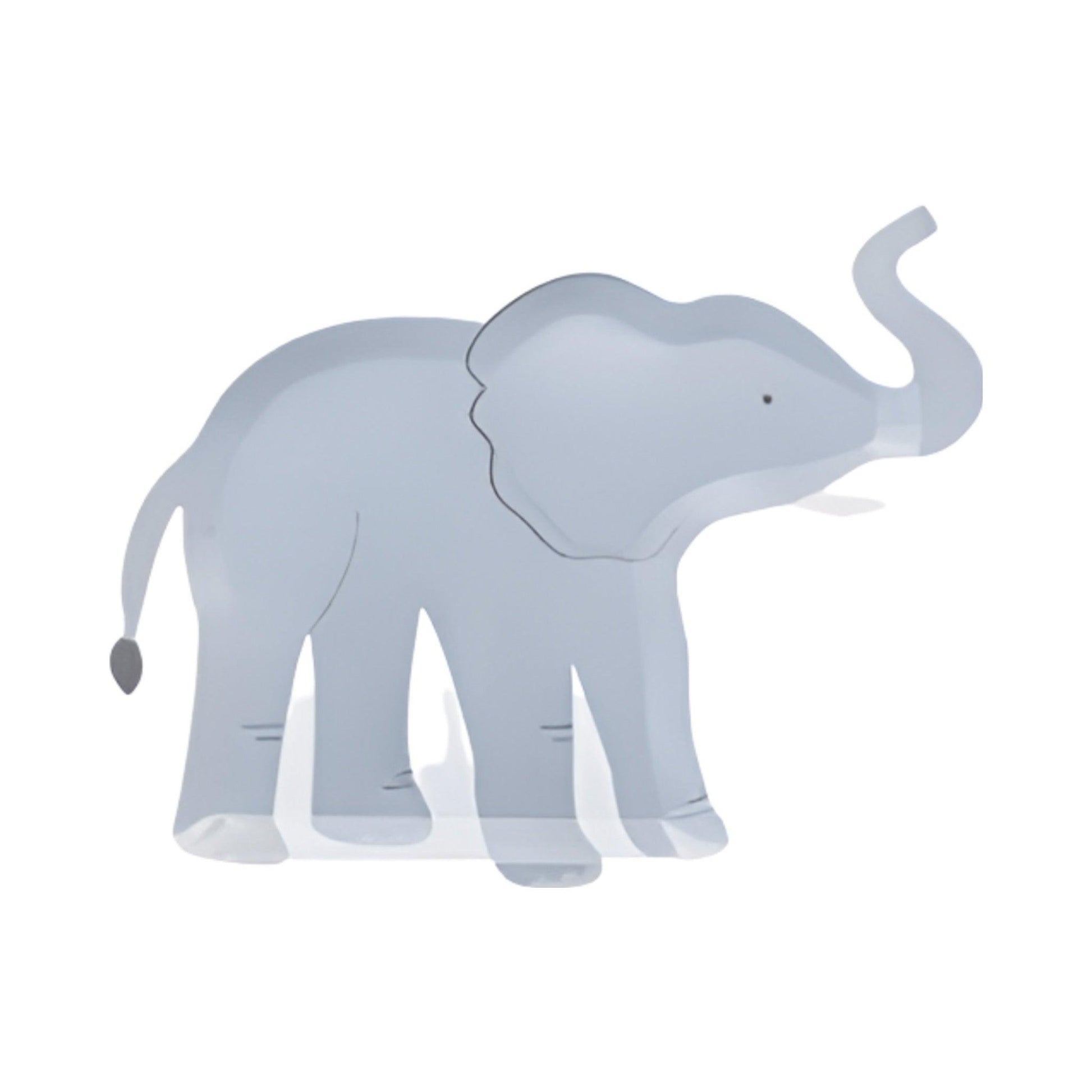 Elephant Paper Party Plates Jumbo Size. Grey Colour By Ginger Ray