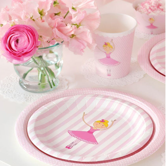 Illume Ballerina dessert and dinner plates in pink and white