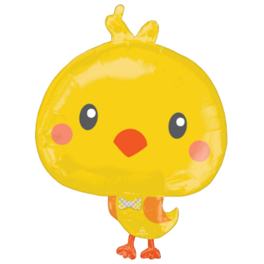 Super cute jumbo chicky balloon in yellow and bowtie