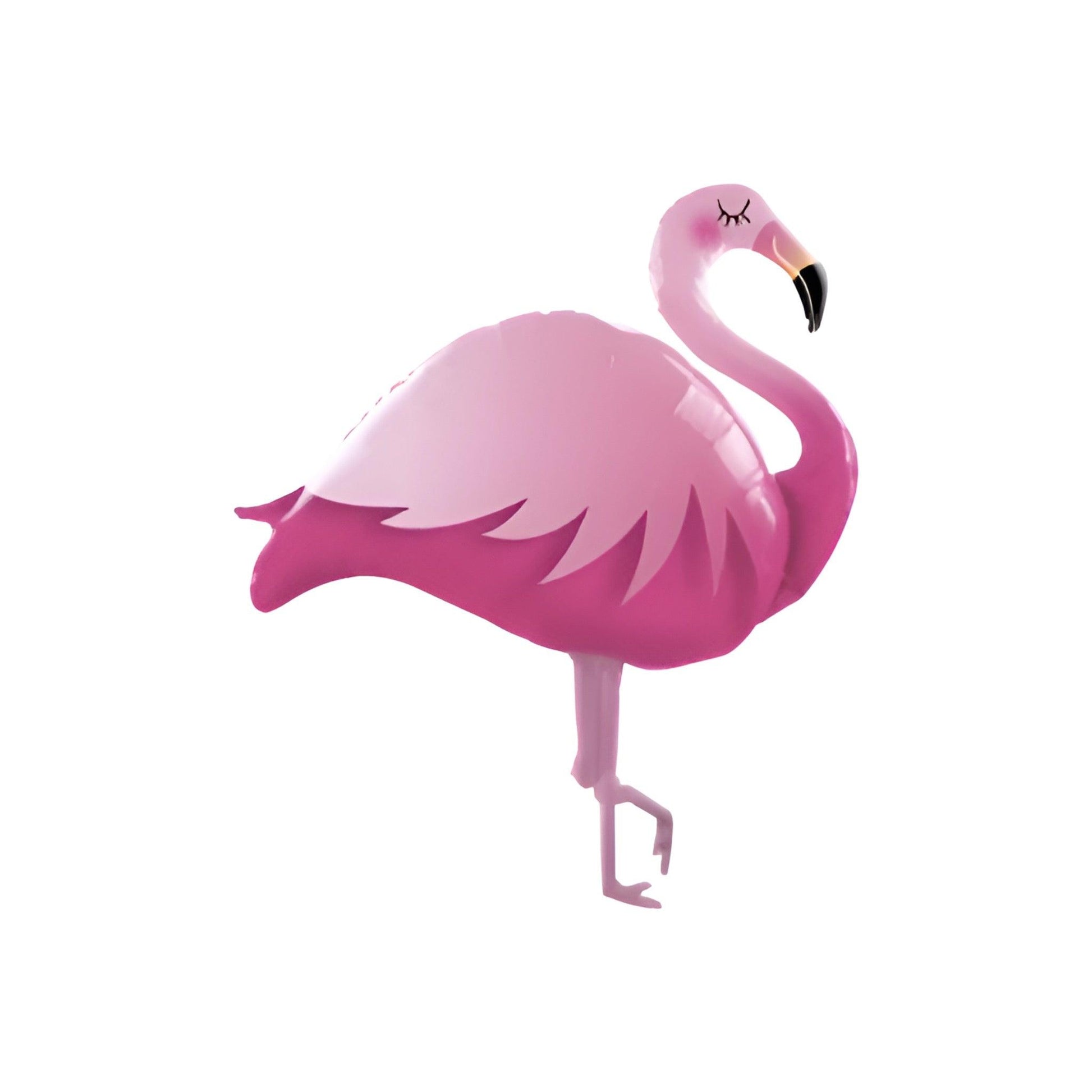 Jumbo pink Flamingo balloon with black beak.
