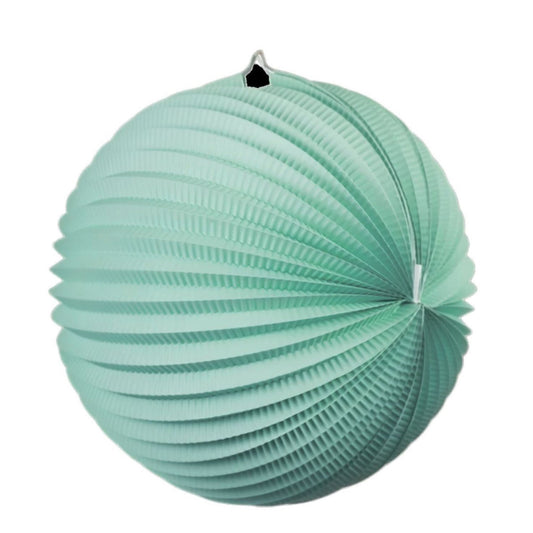 Accordion style paper lantern in Mint. Large 35cm