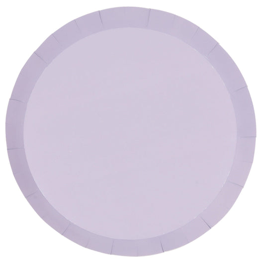 Round Lilac paper Lunch plates