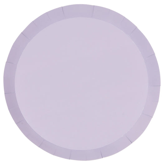 Round Lilac paper Lunch plates 