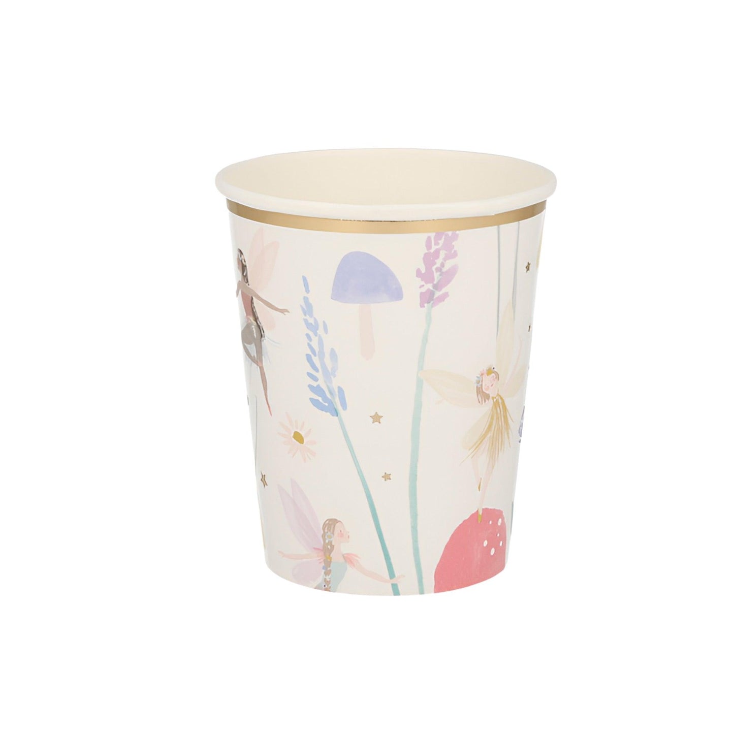 Paper Fairy Cup By Meri Meri With Fairies, Toadstools & Flowers.