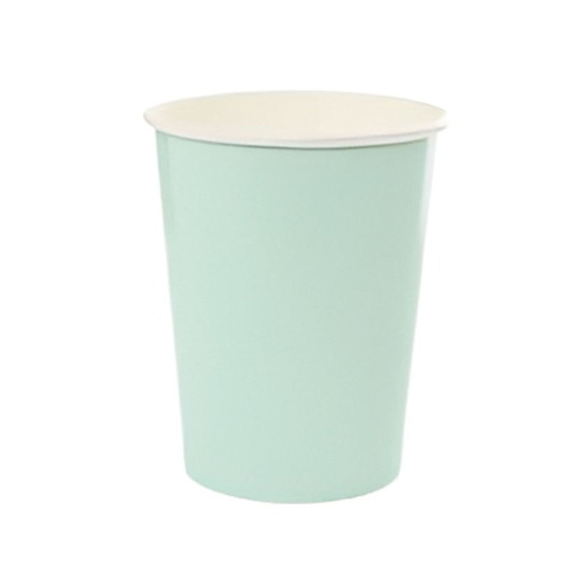 Fun pastel mint paper cup. 260ml