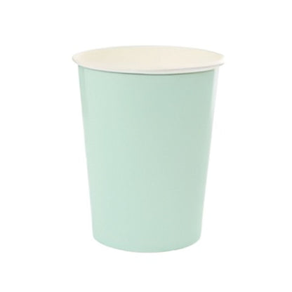 Fun pastel mint paper cup. 260ml