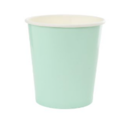 Beautiful pastel mint coloured paper cups from Five Star Party Co. 10pack