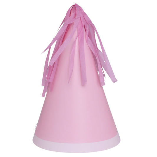 Pink Party Hats with pink tassels
