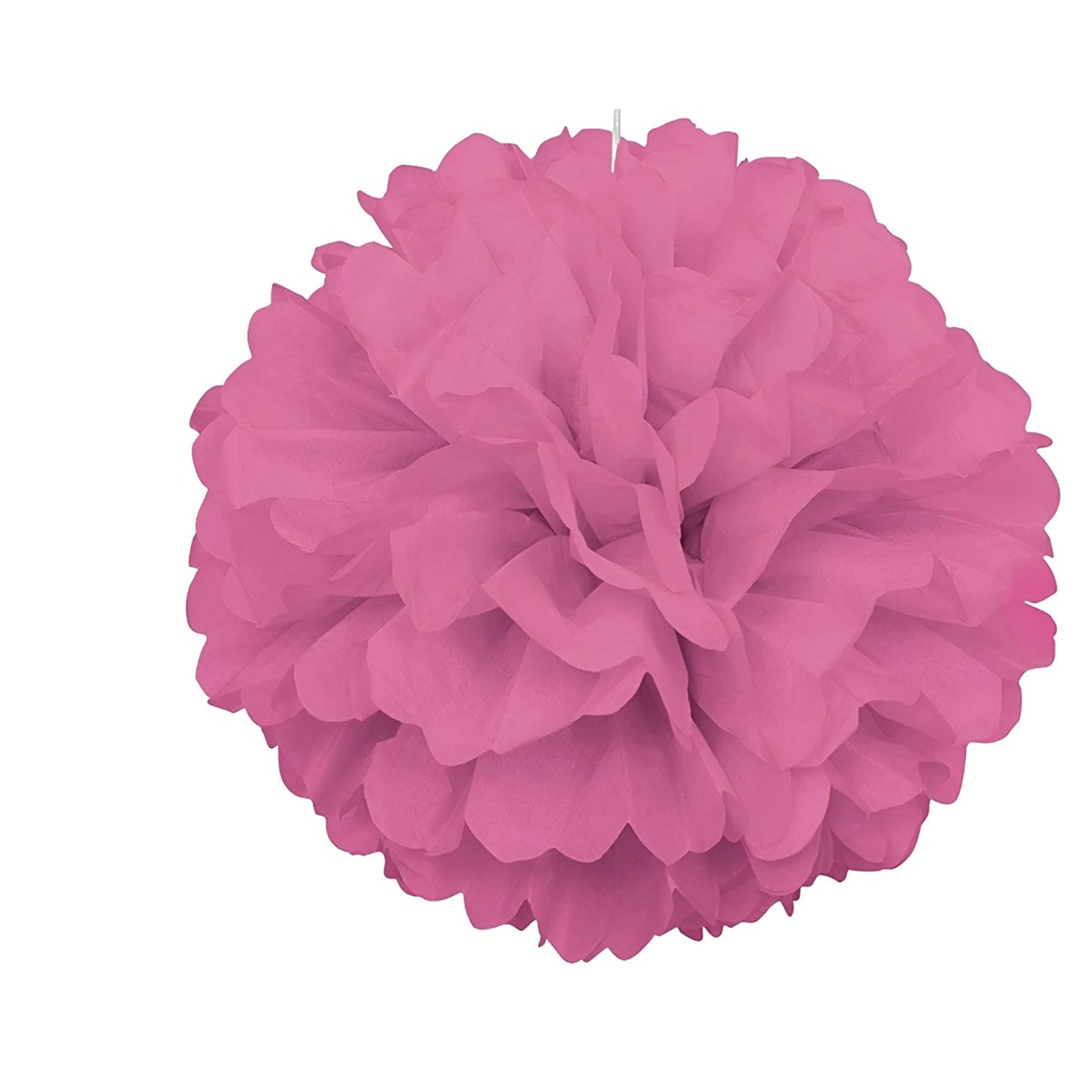 Large pink tissue paper puff ball. 40cm