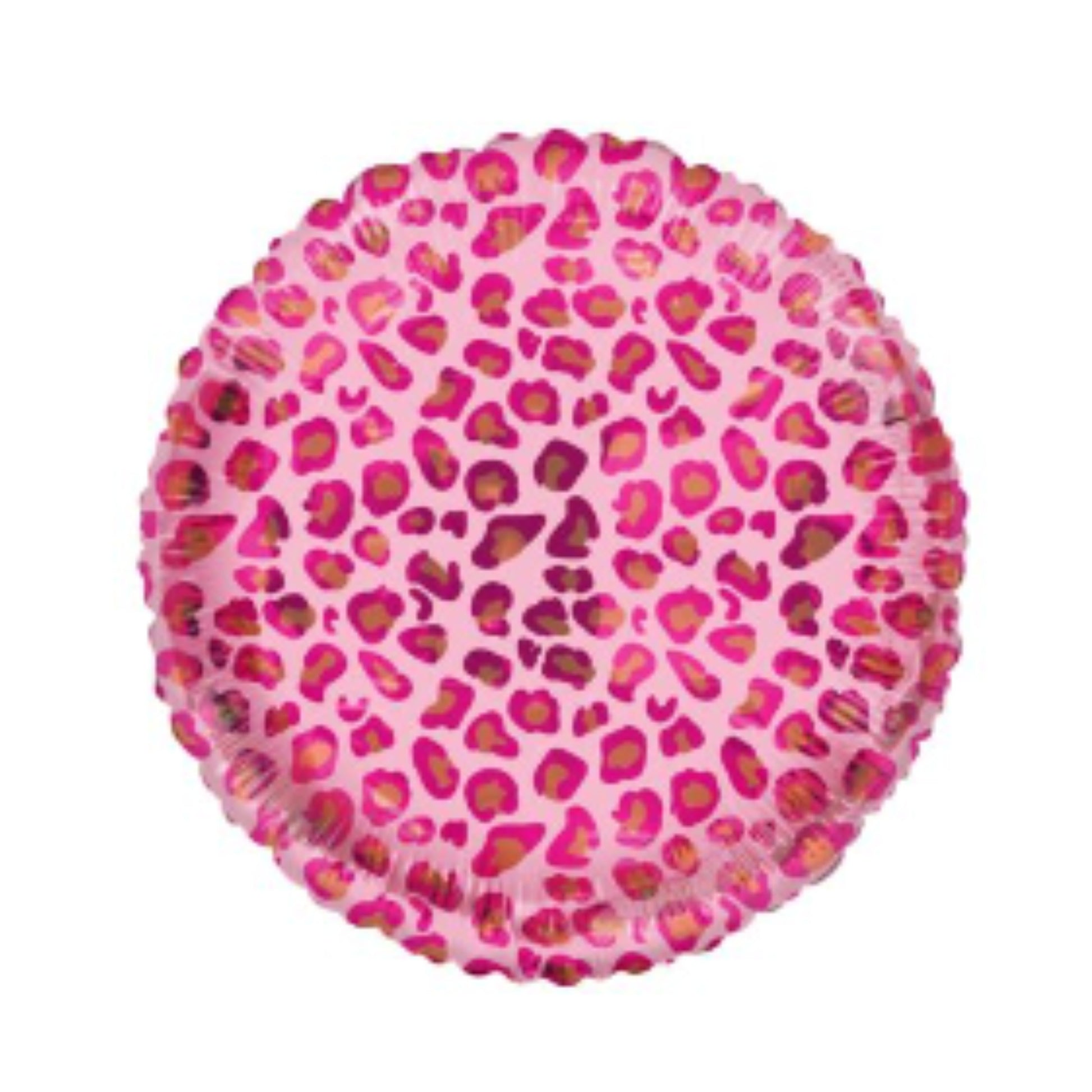 45cm pink leopard print round balloon
