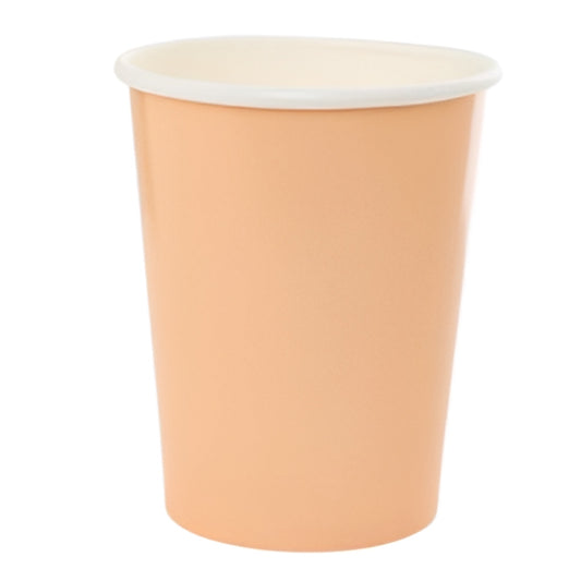 Paper Party cup in peach. 260ml