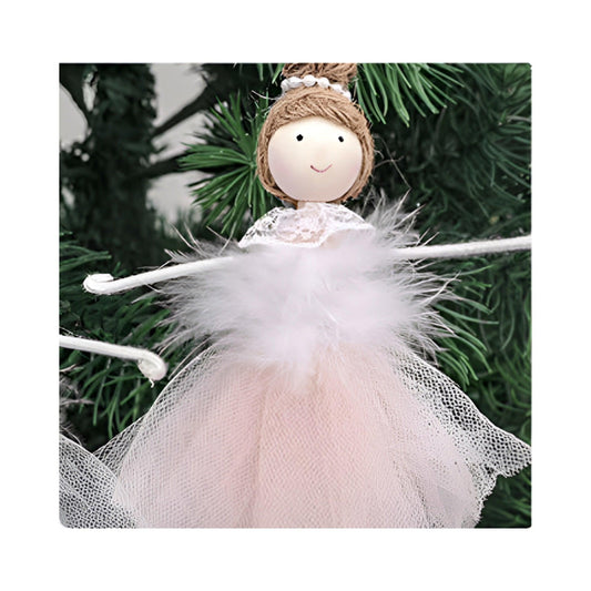 pink ballerina with beautiful tule hanging decoration.
