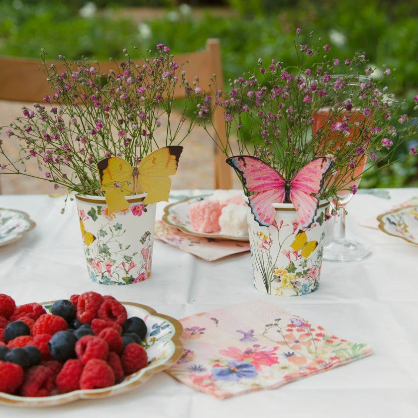 Talking Tables Truly Fairy Cups with clip on Butterflies. Just perfect for a Fairy Party
