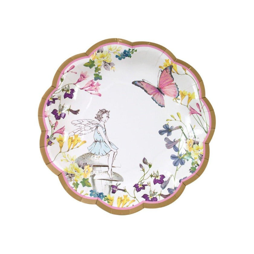 Talking Tables fairy plates with blue fairy, flowers & pink butterfly